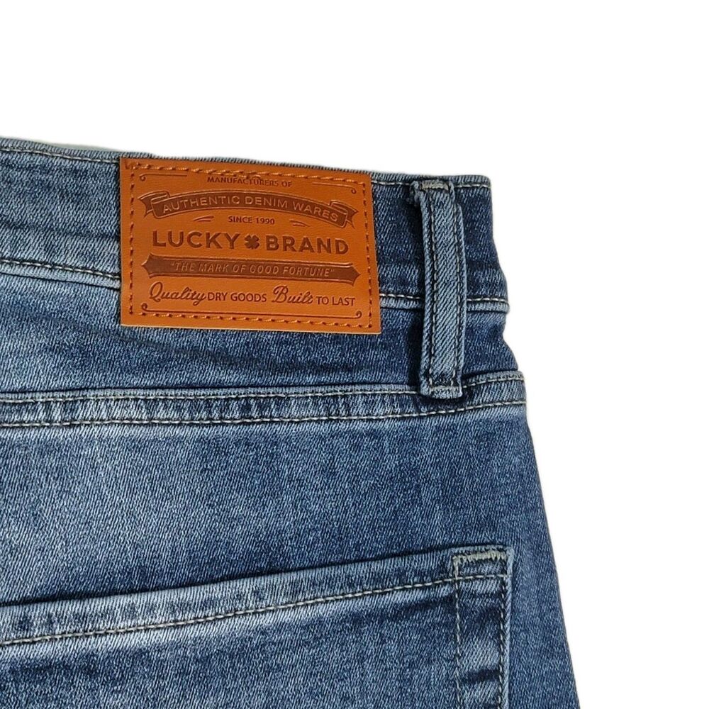 Lucky Brand Mens 223 Straight Stretch Classic 5-Pocket 40x32 Lt Blue Denim Jeans - Picture 14 of 16
